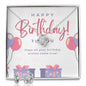 Happy Birthday Love Knot Earring & Necklace Set
