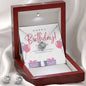 Happy Birthday Love Knot Earring & Necklace Set