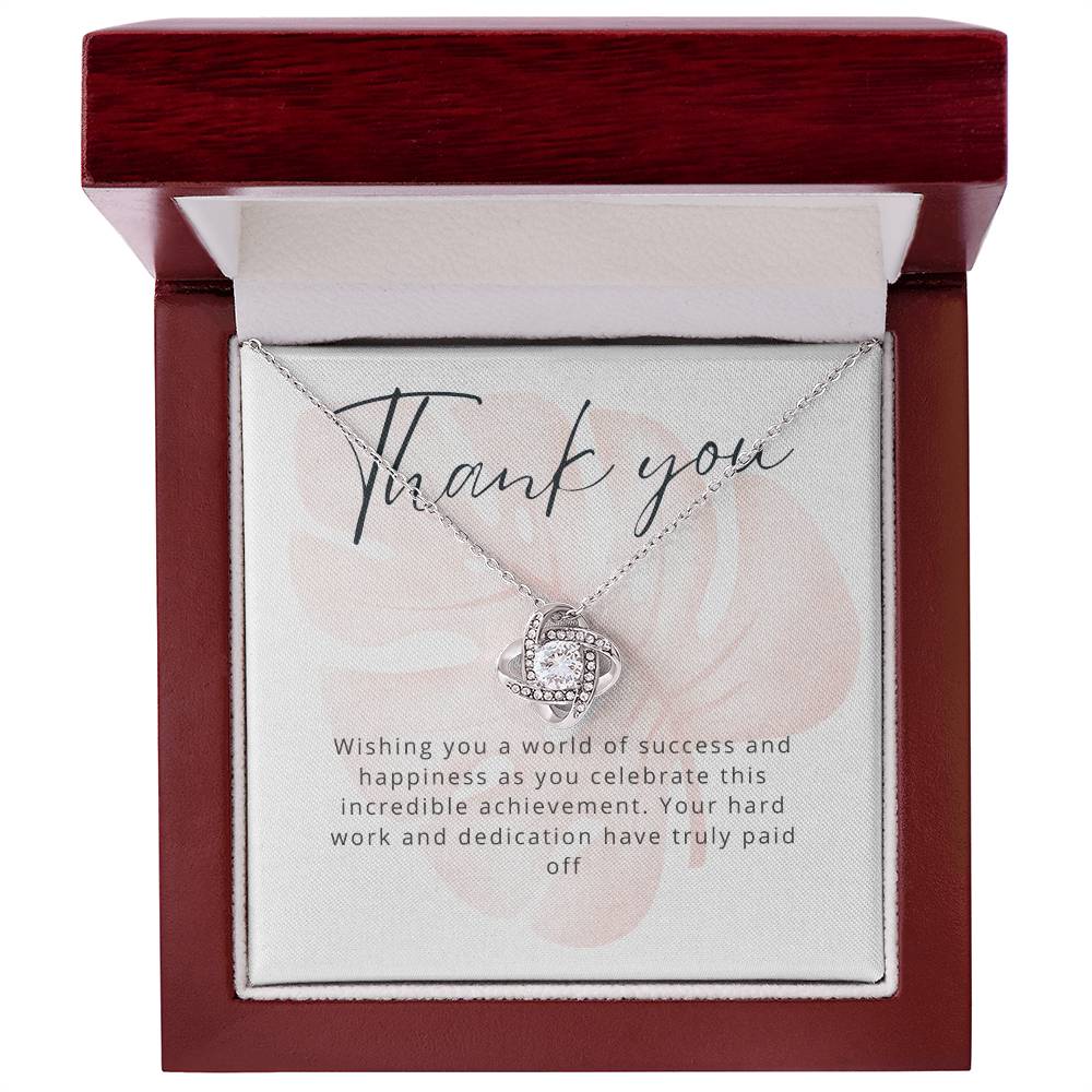 Thank you Love Knot Necklace