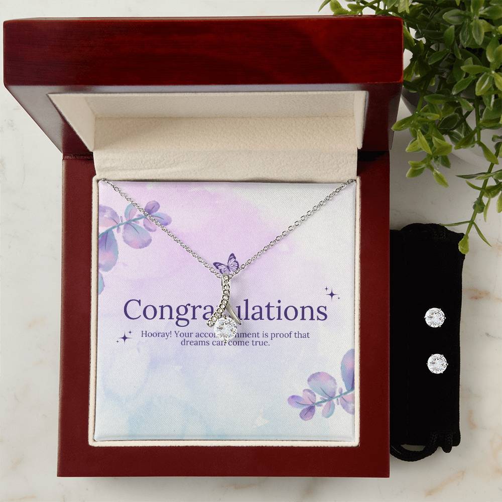 Congratulations Alluring Beauty + Clear CZ Earrings