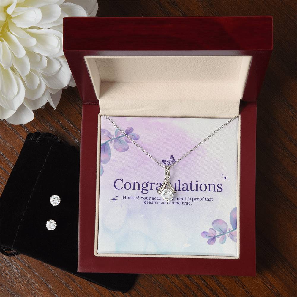 Congratulations Alluring Beauty + Clear CZ Earrings