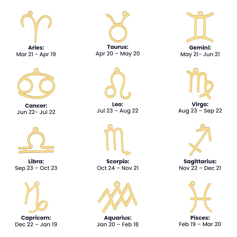 To My Boyfriend Zodiac Symbol Necklace