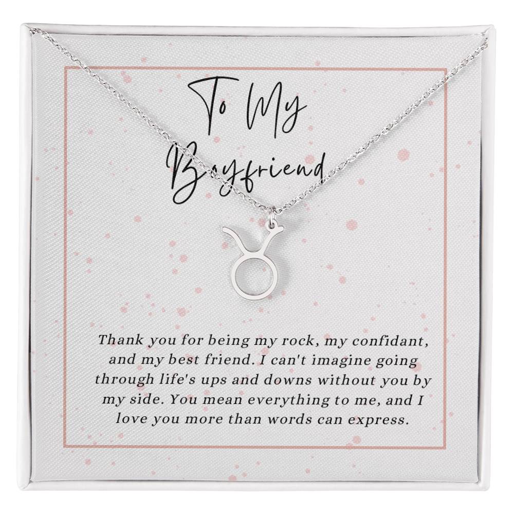 To My Boyfriend Zodiac Symbol Necklace