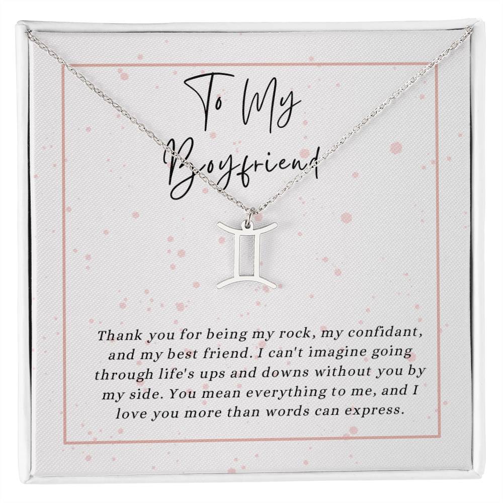 To My Boyfriend Zodiac Symbol Necklace