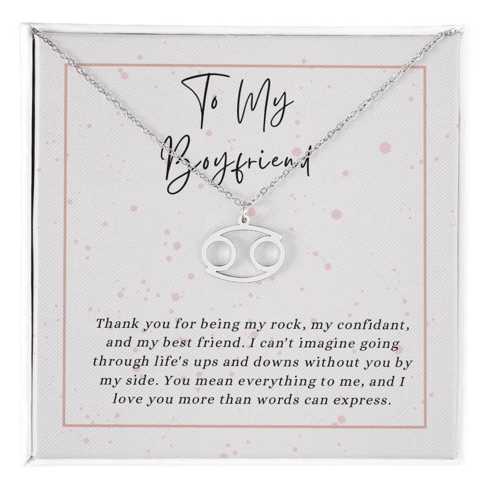 To My Boyfriend Zodiac Symbol Necklace