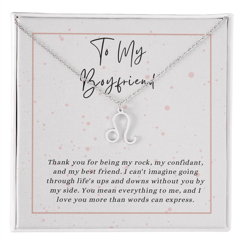To My Boyfriend Zodiac Symbol Necklace