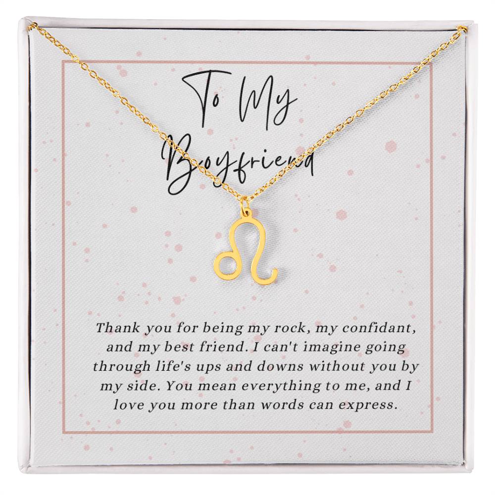 To My Boyfriend Zodiac Symbol Necklace