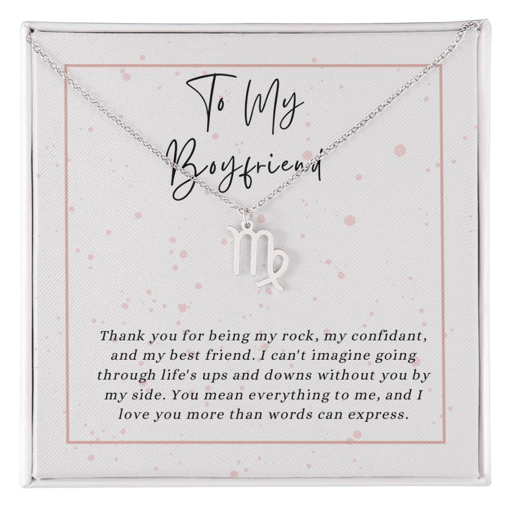 To My Boyfriend Zodiac Symbol Necklace