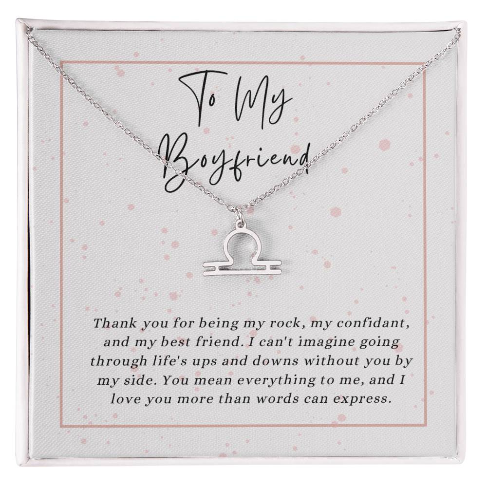 To My Boyfriend Zodiac Symbol Necklace