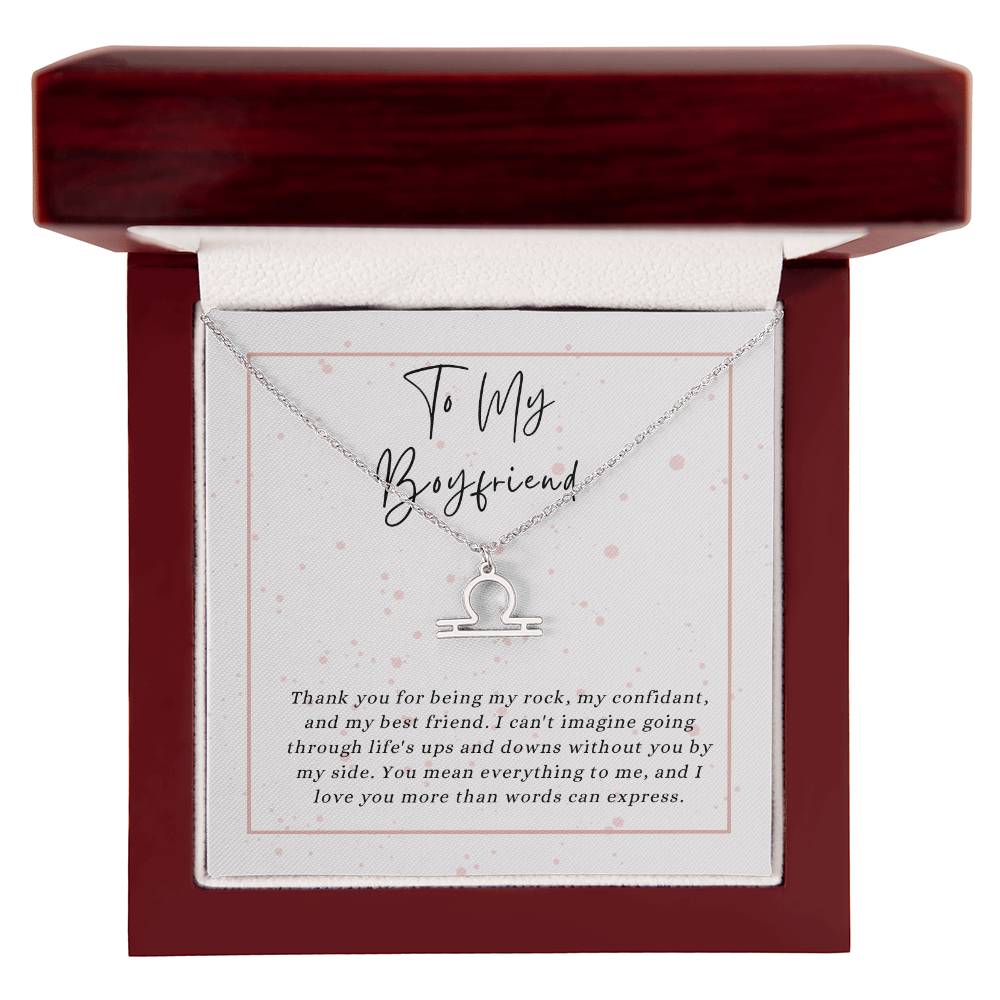 To My Boyfriend Zodiac Symbol Necklace