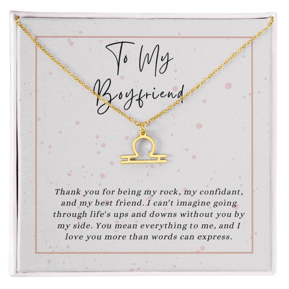 To My Boyfriend Zodiac Symbol Necklace