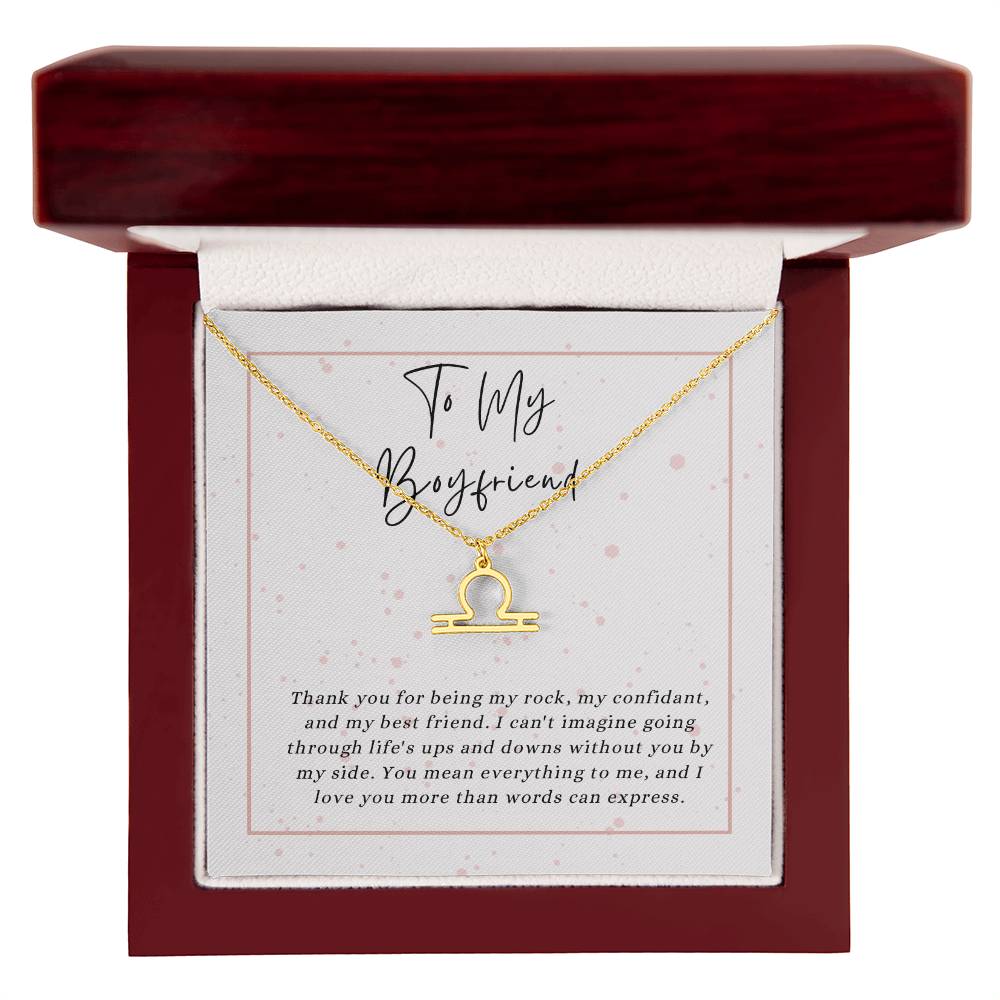 To My Boyfriend Zodiac Symbol Necklace