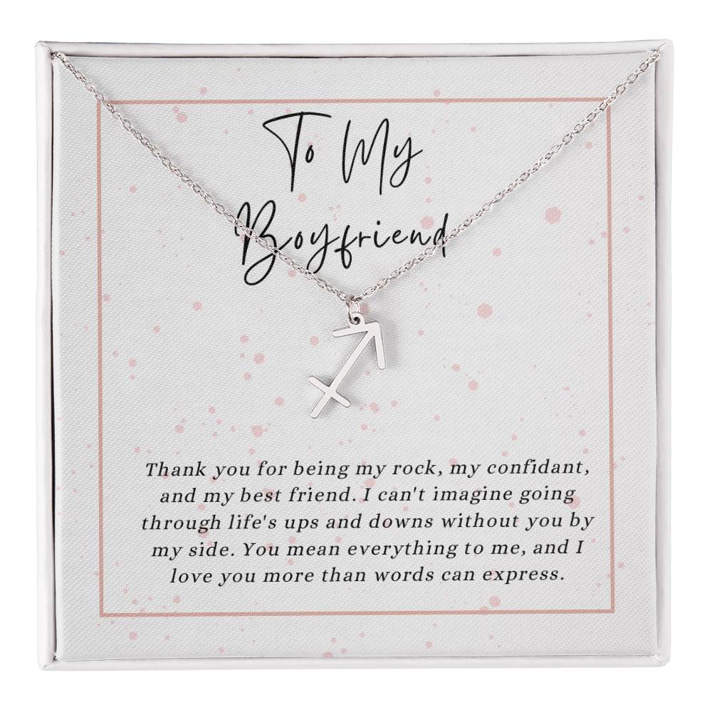 To My Boyfriend Zodiac Symbol Necklace