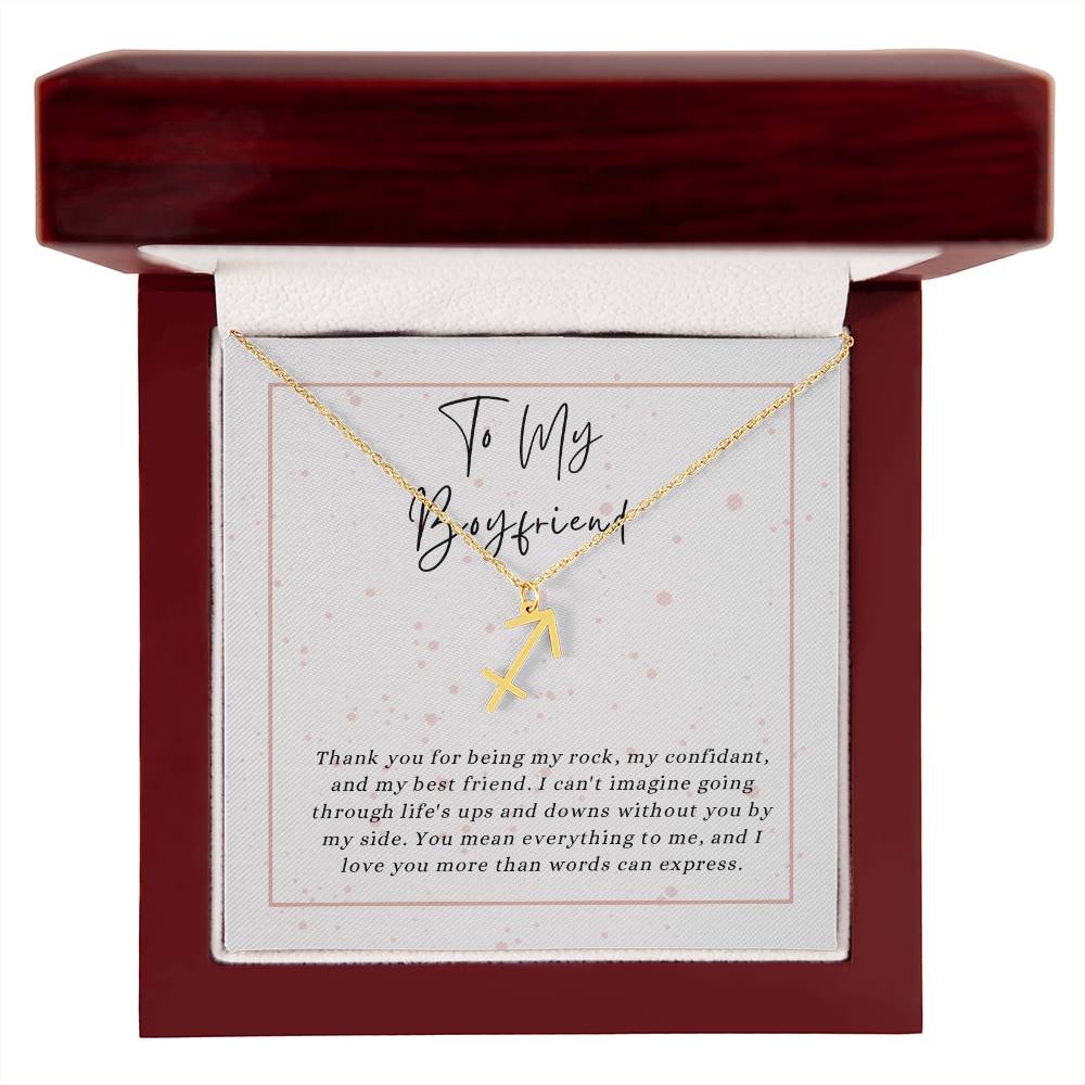 To My Boyfriend Zodiac Symbol Necklace