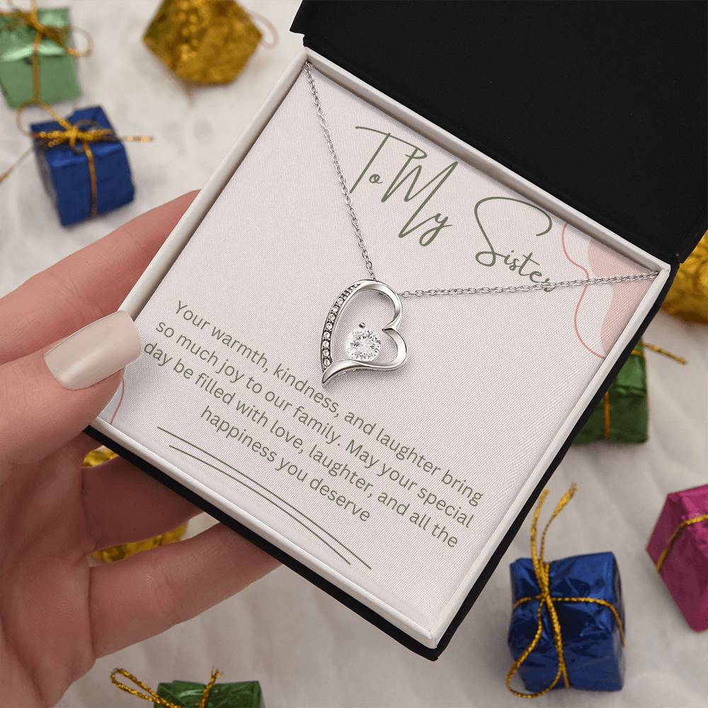 To My Sister Forever Love Necklace