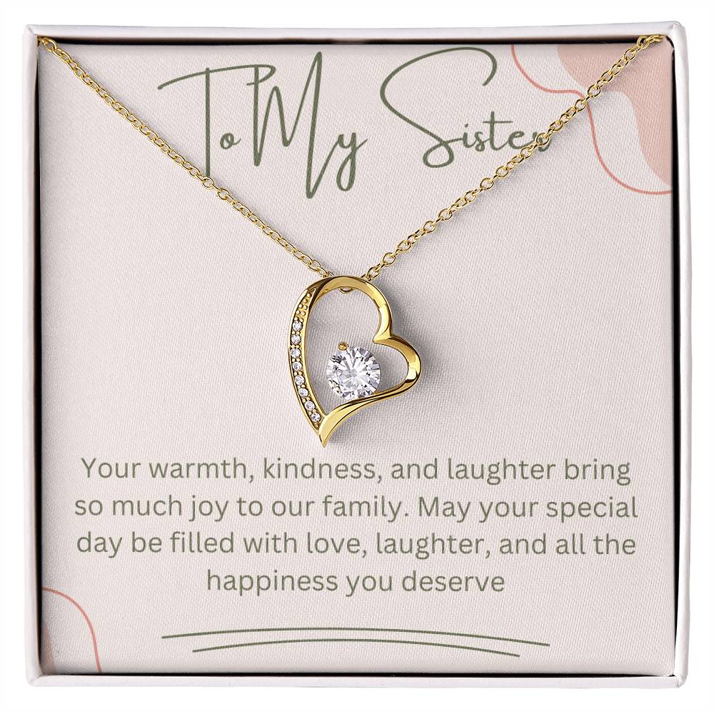 To My Sister Forever Love Necklace