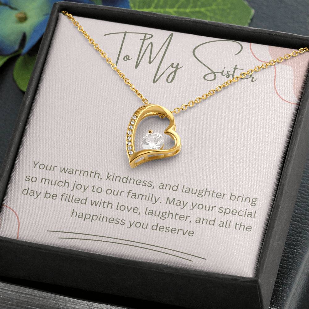 To My Sister Forever Love Necklace