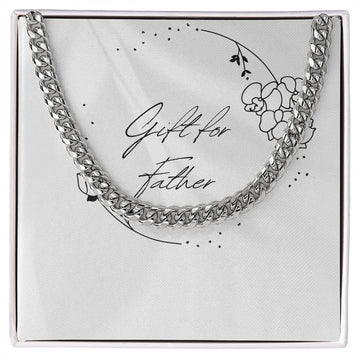 To My Father Cuban Link Chain