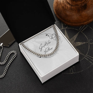 To My Father Cuban Link Chain