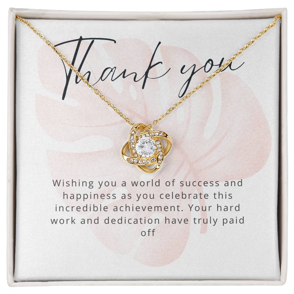 Thank you Love Knot Necklace