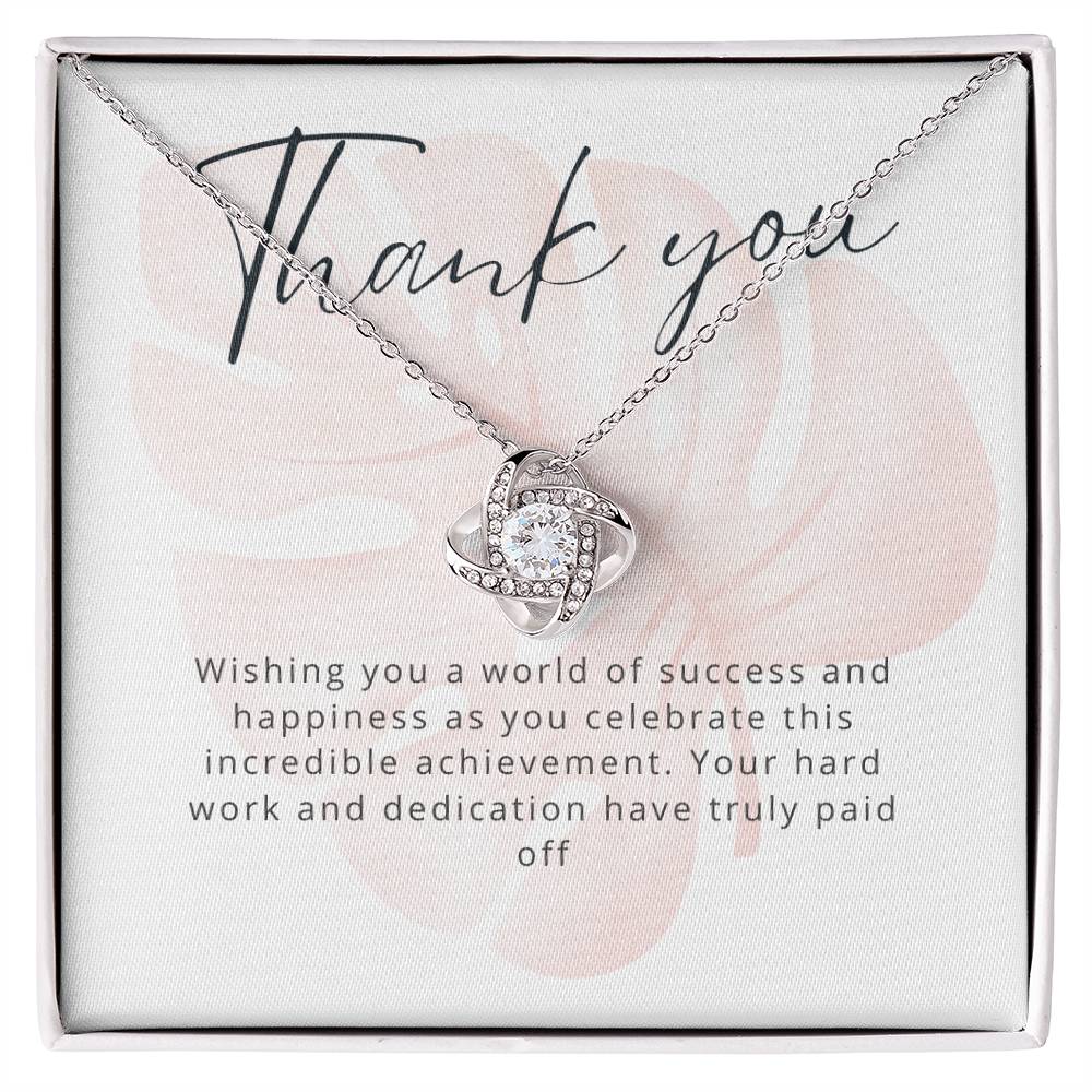 Thank you Love Knot Necklace