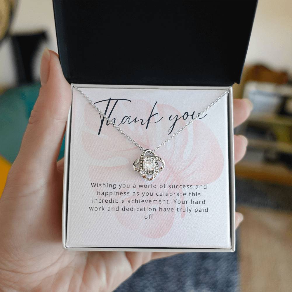 Thank you Love Knot Necklace