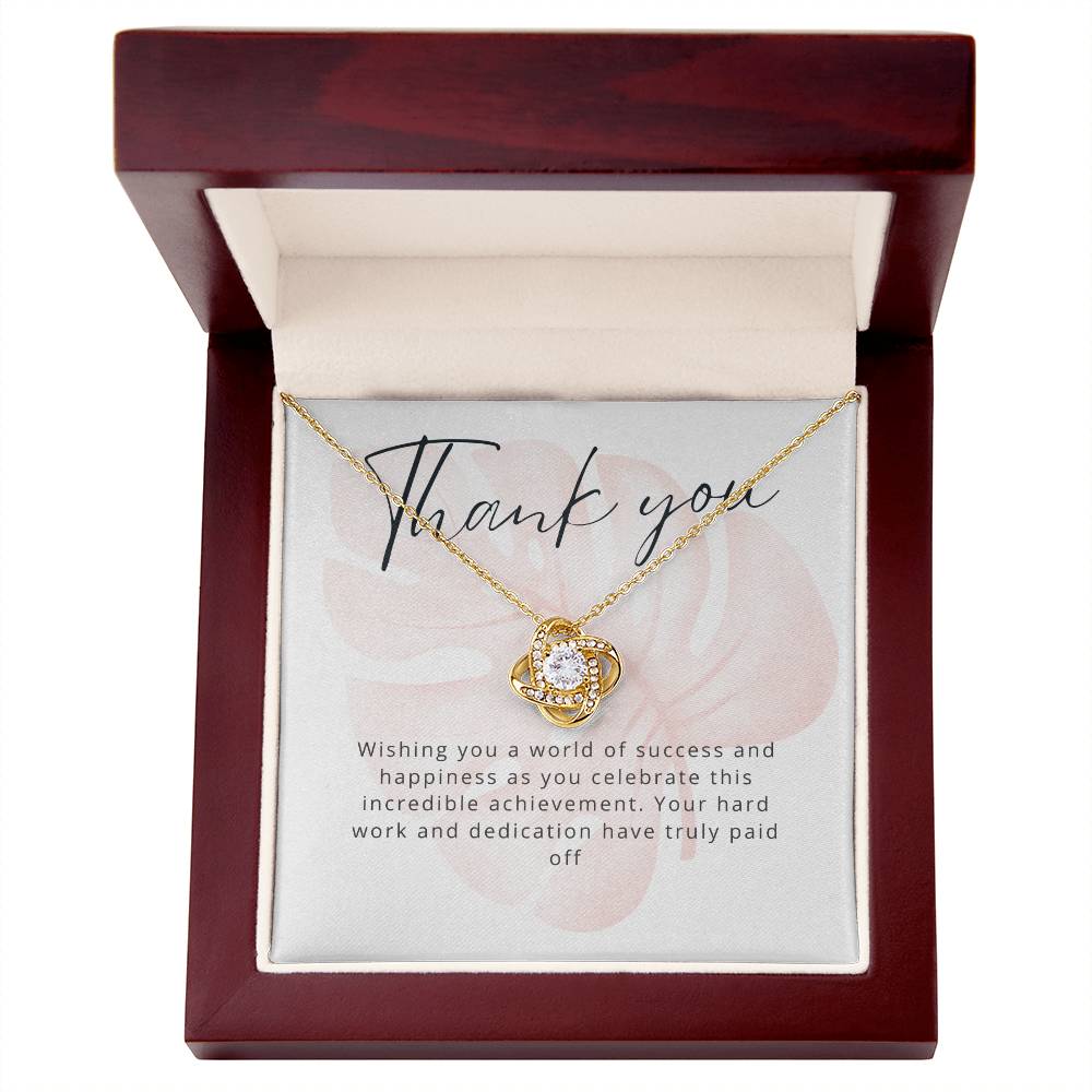 Thank you Love Knot Necklace