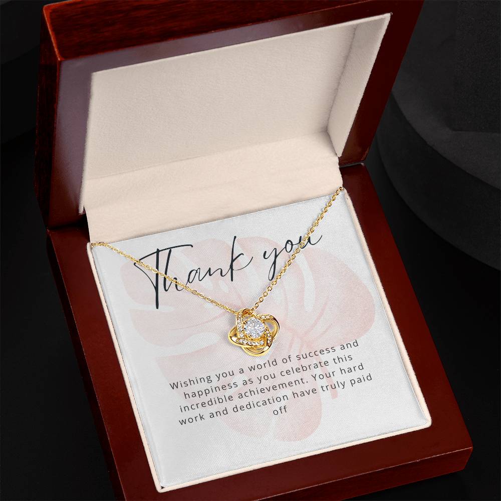 Thank you Love Knot Necklace
