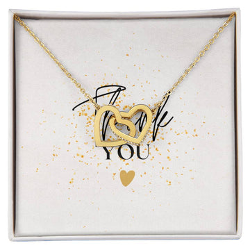 Thank you Interlocking Hearts Necklace