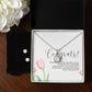 Congratulations Eternal Hope Necklace + Clear CZ Earrings