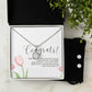 Congratulations Eternal Hope Necklace + Clear CZ Earrings