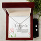 Congratulations Eternal Hope Necklace + Clear CZ Earrings