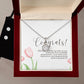 Congratulations Eternal Hope Necklace + Clear CZ Earrings
