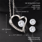 To My Dear Girlfriend Forever Love Necklace + Clear CZ Earrings