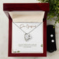 To My Dear Girlfriend Forever Love Necklace + Clear CZ Earrings