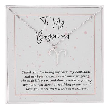 To My Boyfriend Zodiac Symbol Necklace