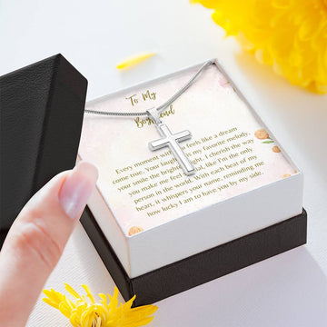 To My Boyfriend Stainless Cross Necklace