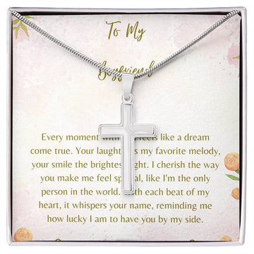 To My Boyfriend Stainless Cross Necklace